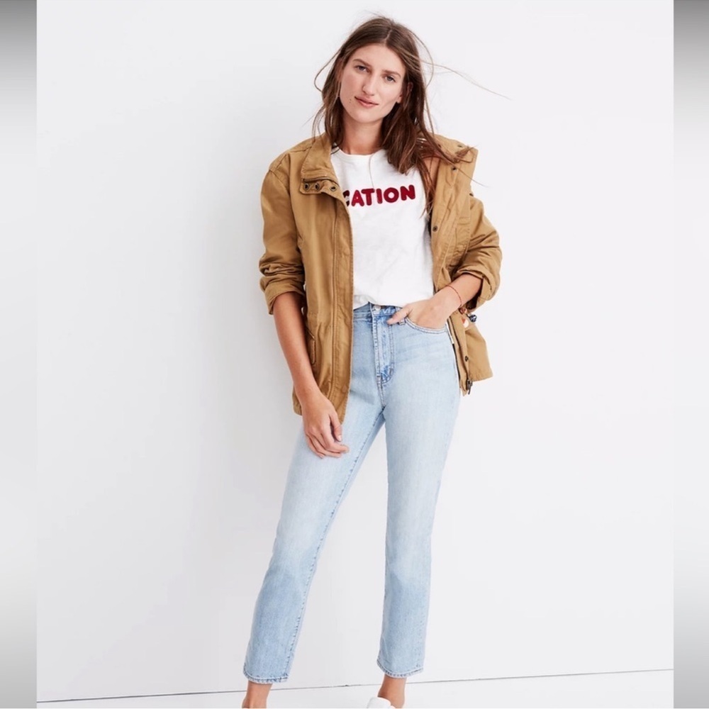 Madewell Prospect Jacket Utility Canvas Full Zip in Dark Sahara Neutral Size XXS